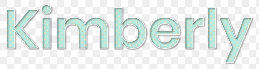 Kimberly png typography name sticker