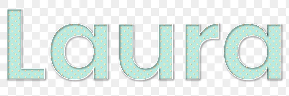 Laura png typography name sticker