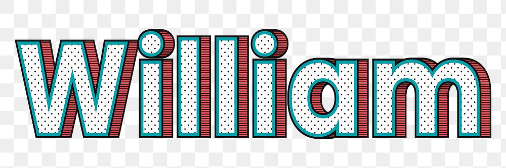 Png William halftone word typography