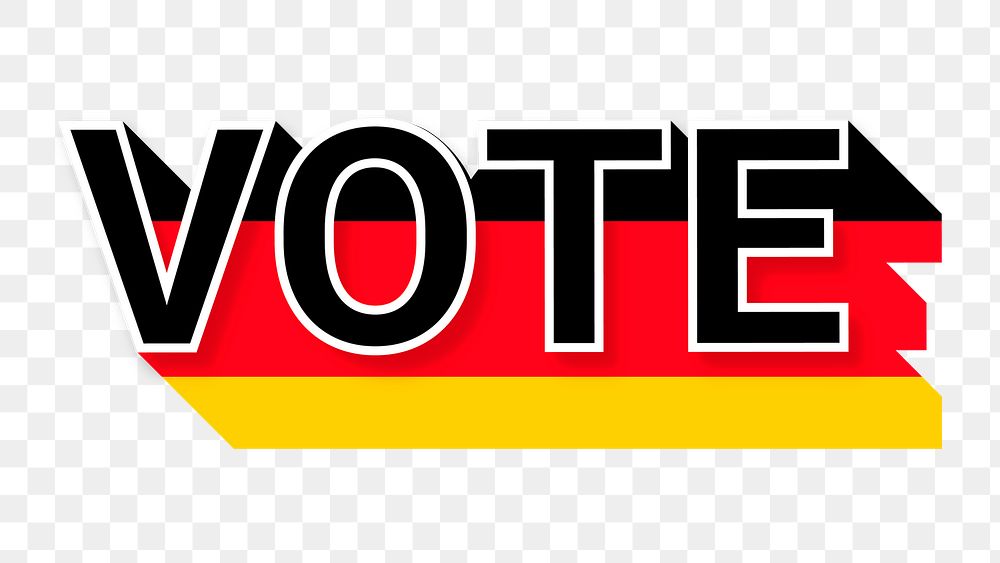 Vote text German flag png election