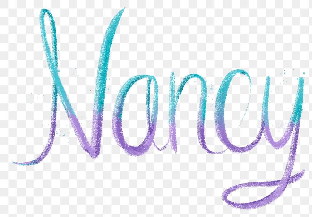 Nancy png hand lettering font