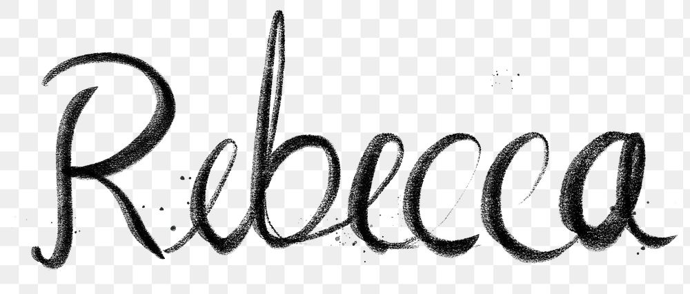 Hand drawn Rebecca png font typography