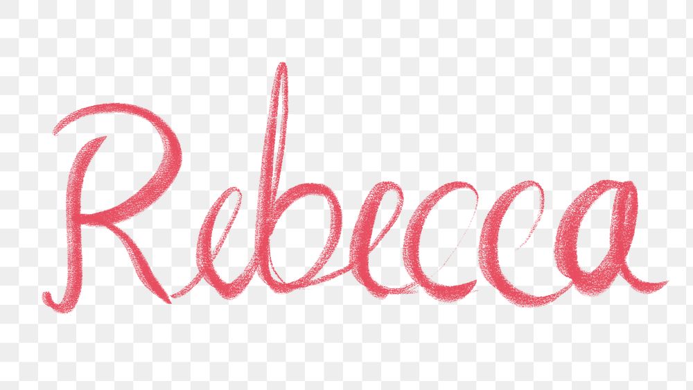 Rebecca png name lettering font