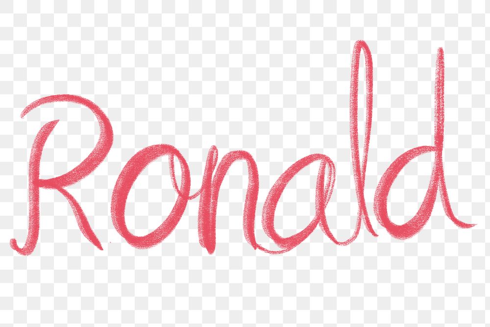 Ronald png name script font