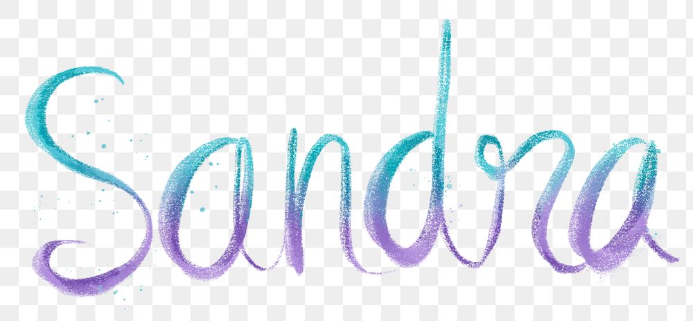 Sandra png name lettering font