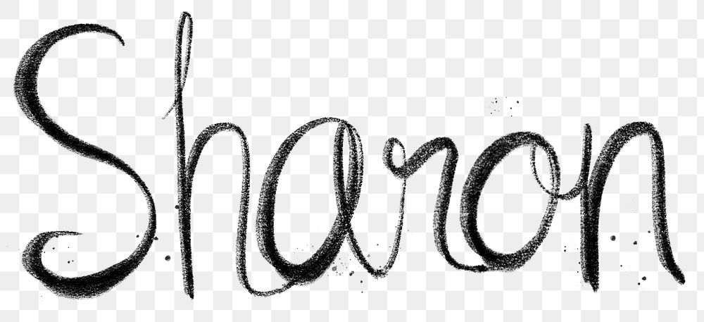 Hand drawn Sharon png font typography