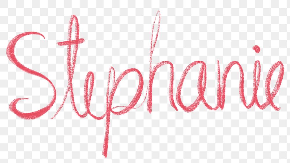 Stephanie png name lettering font