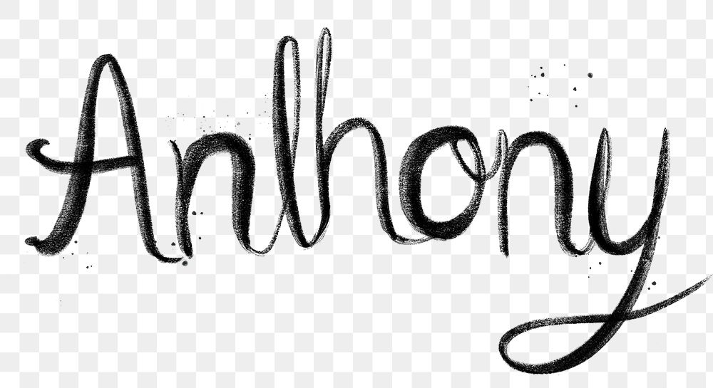 Hand drawn Anthony font png typography