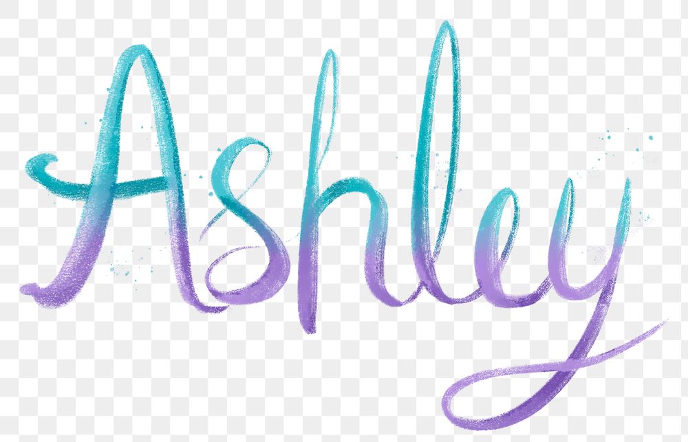 Ashley png handwritten calligraphy font