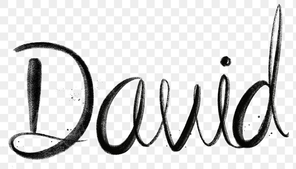 Hand drawn David png font typography