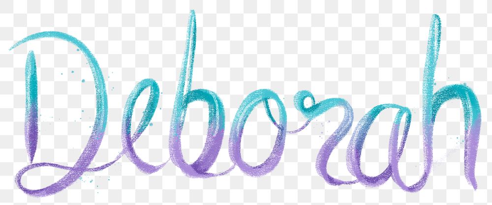 Deborah png two colored lettering font