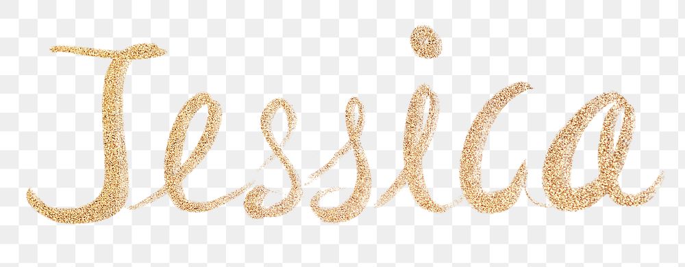 Jessica sparkling gold font png typography