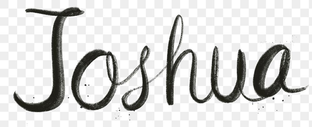 Hand drawn Joshua font png typography