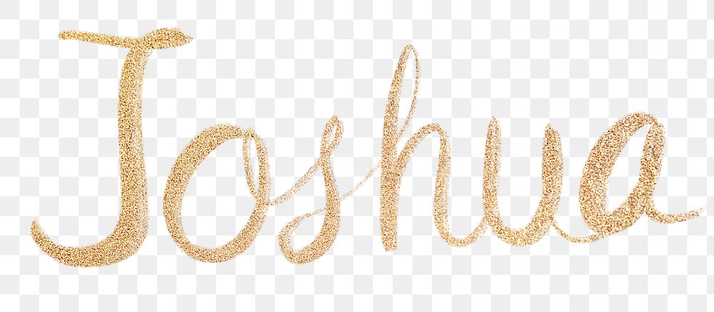 Joshua png sparkling gold font typography