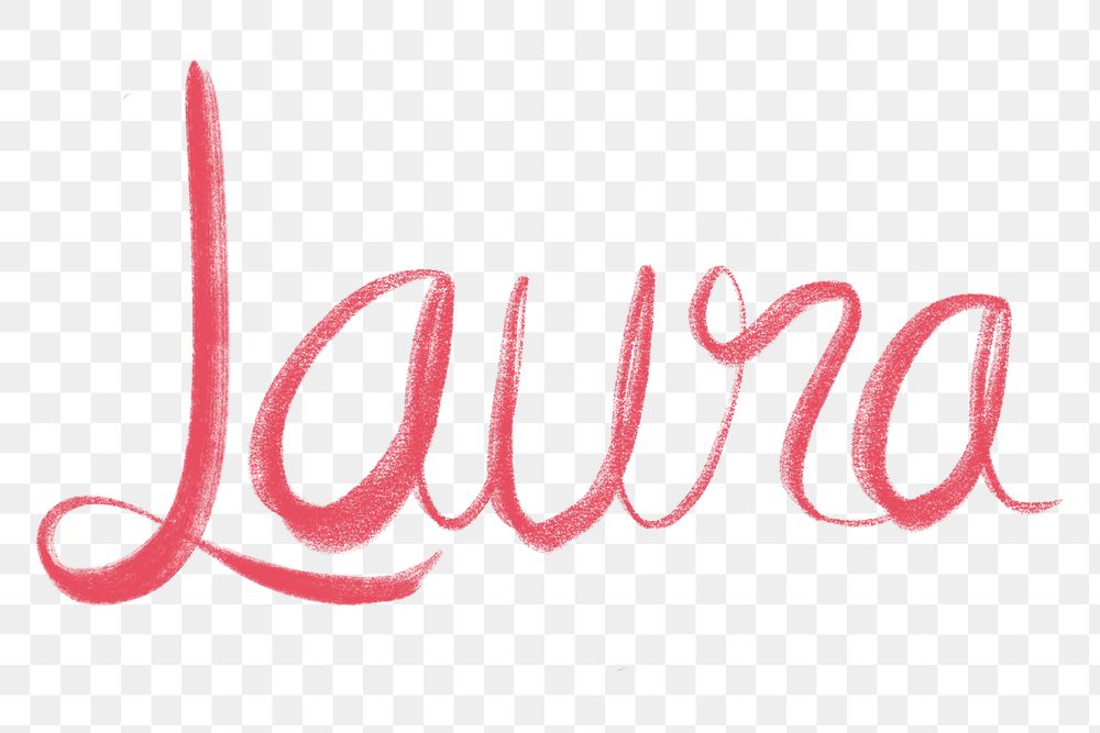 Laura png hand lettering font