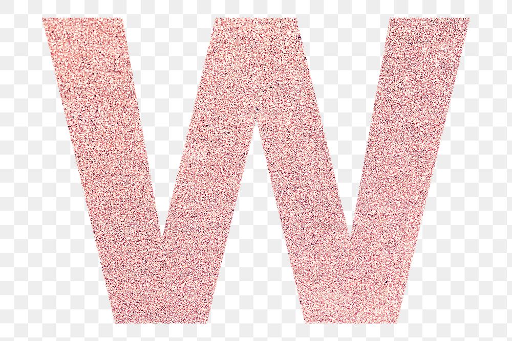 Glitter capital letter W sticker | Premium PNG Sticker - rawpixel
