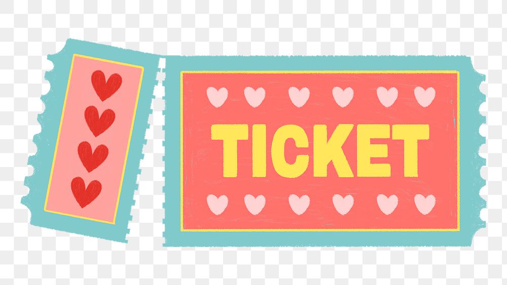 Movie dating ticket transparent png