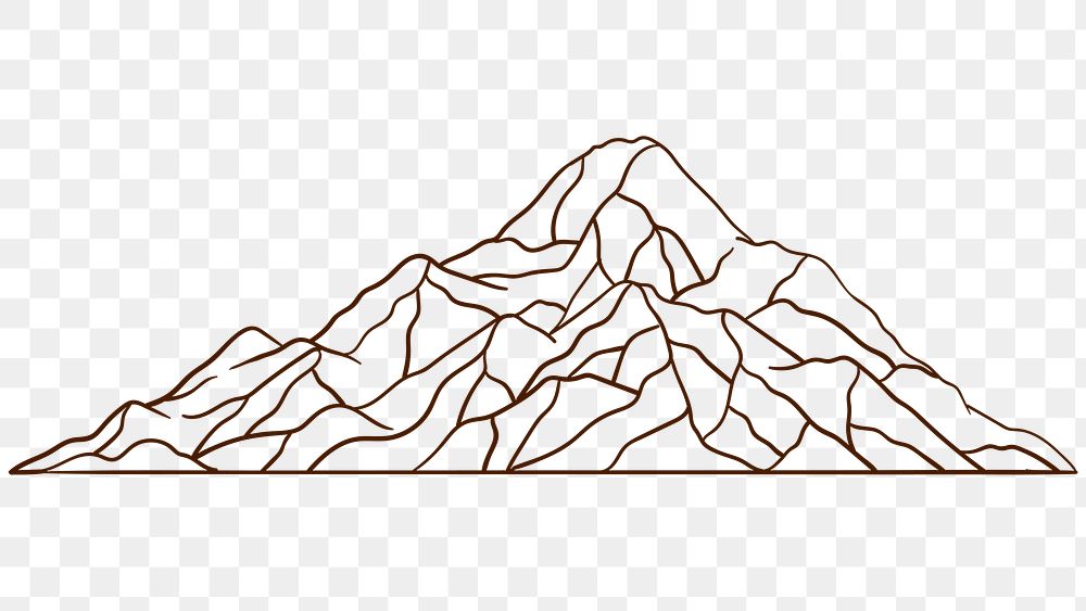 Mountain shape for logo transparent png