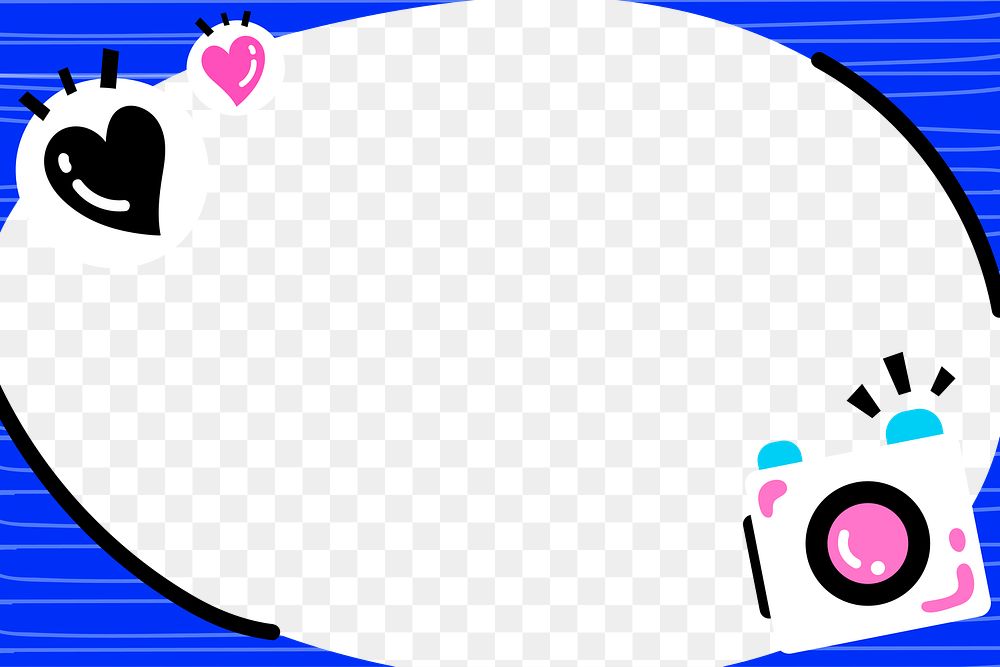 Blue frame png with camera icon