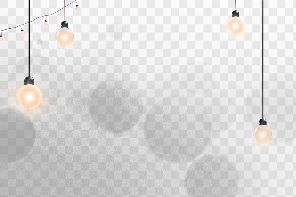 String light png border with transparent background