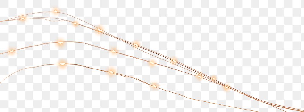 Wired lights png design element