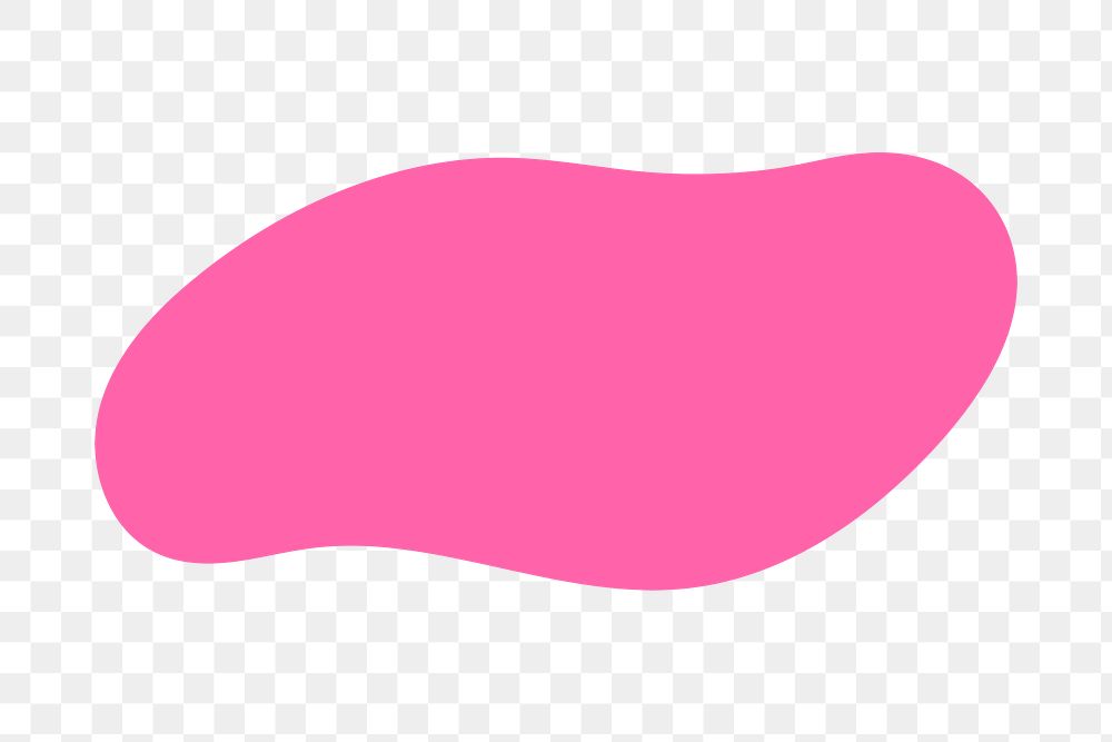 Pink png sticker irregular abstract shape