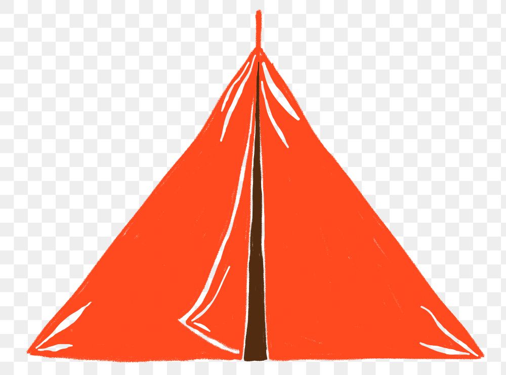 Retro camping tent sticker png family vacation theme