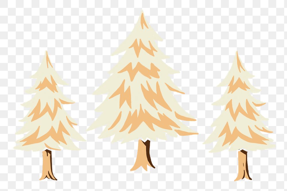 Pine trees png nature sticker