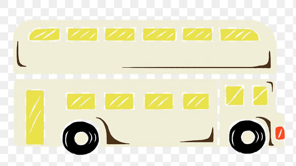 Double decker bus png cute vehicle sticker for transport