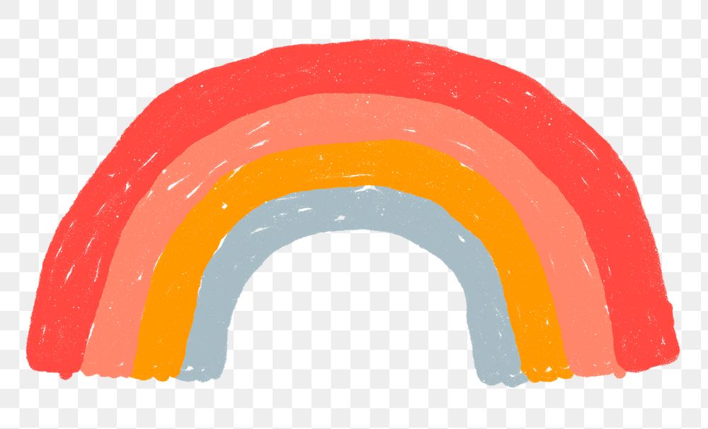 Hand drawn rainbow element png cute sticker