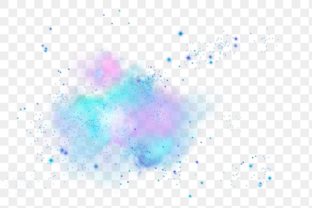 Png blue galaxy design element
