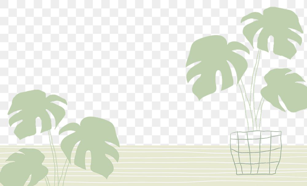 Green houseplant png border background 