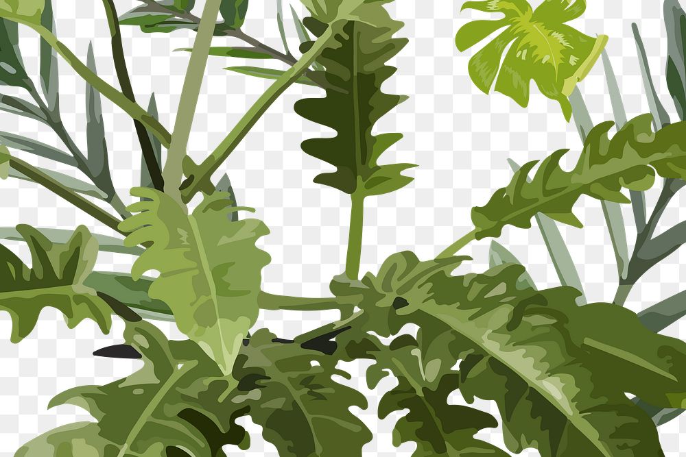 Leaf pattern PNG transparent background