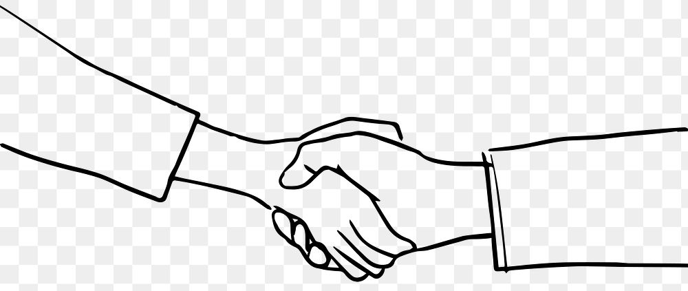 PNG handshake business people doodle 