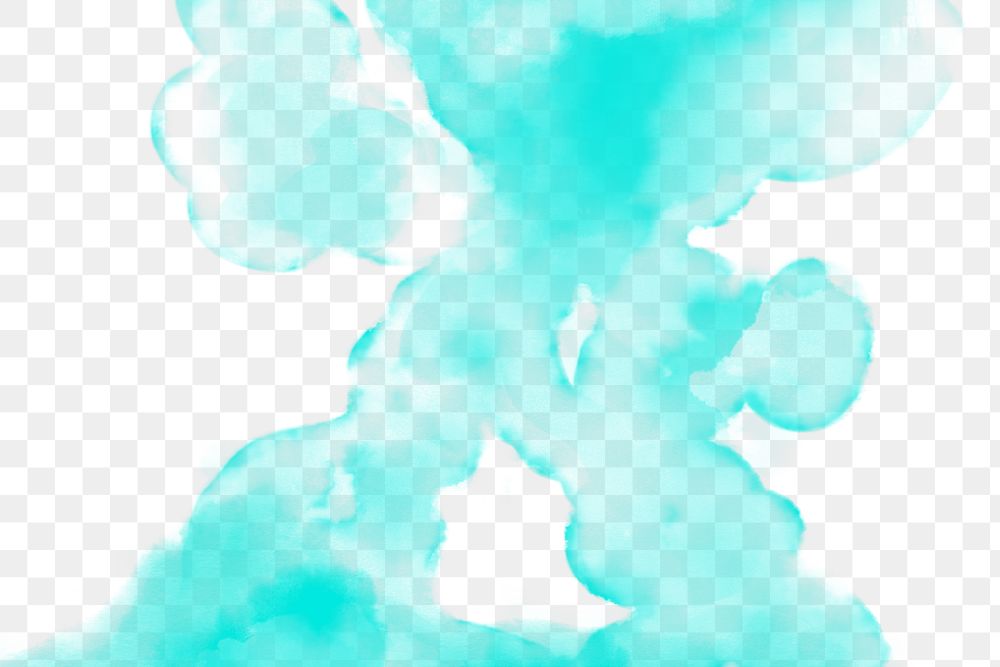 Png watercolor background in green abstract style