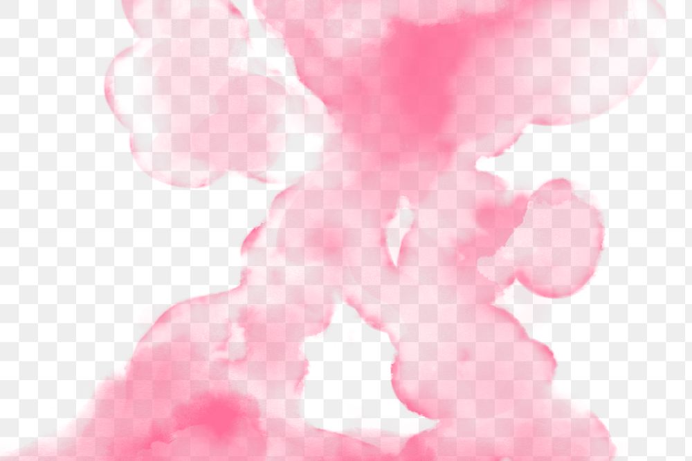 Png watercolor background in pink abstract style