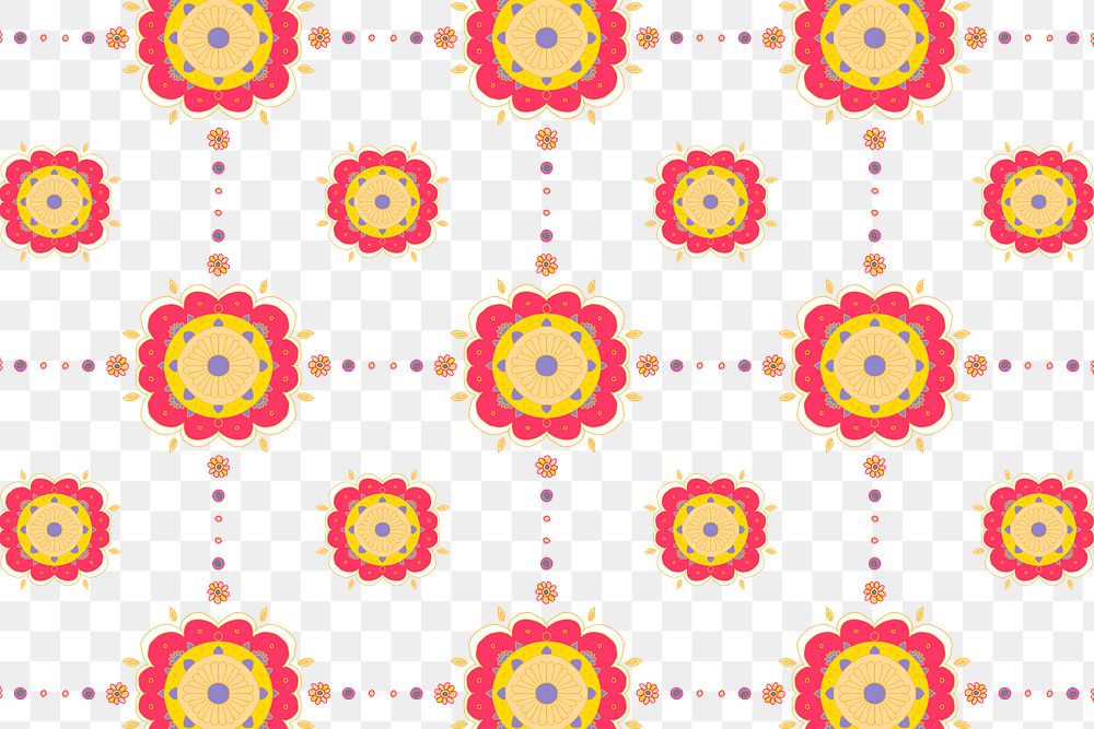 Diwali Indian mandala png pattern transparent background