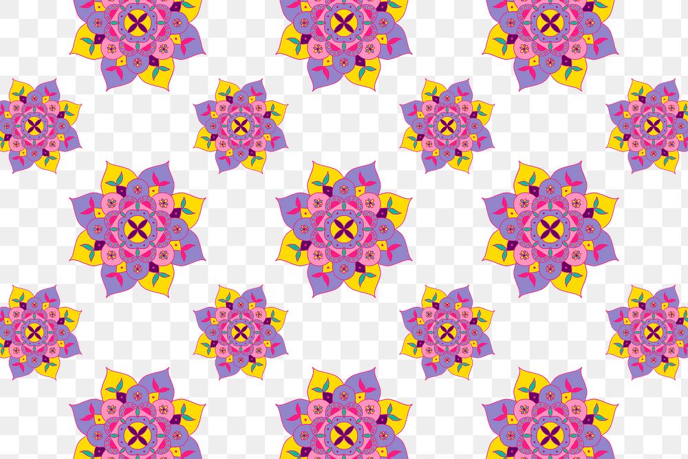 Rangoli Indian mandala png pattern background