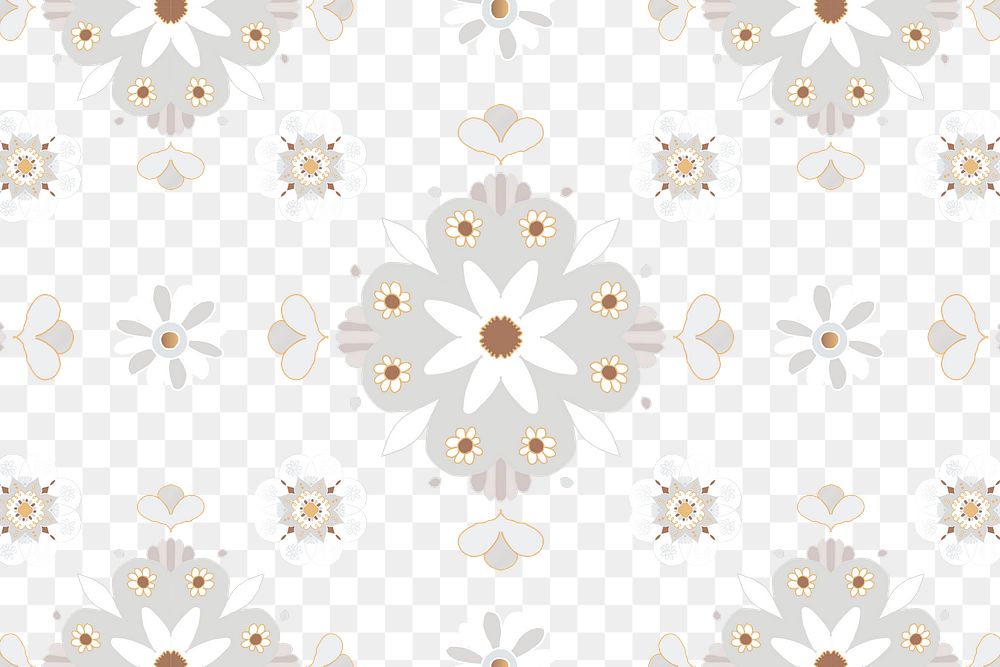 Indian Mandala pattern png botanical background