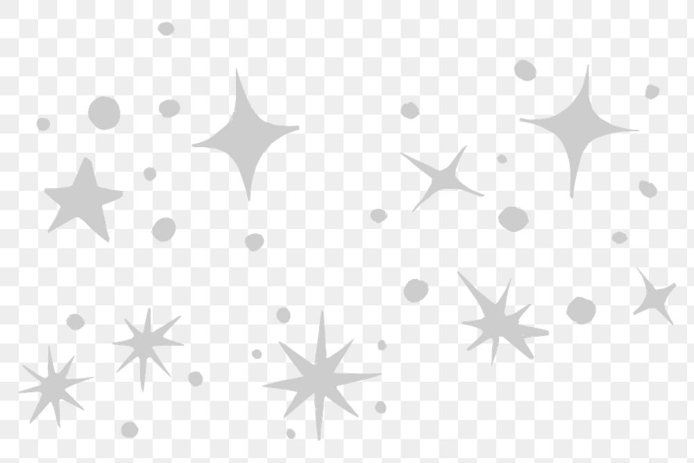Sparkles white png galaxy doodle illustration sticker