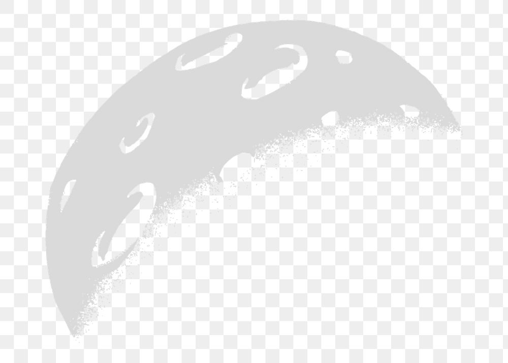 Gray png half moon galactic doodle sticker