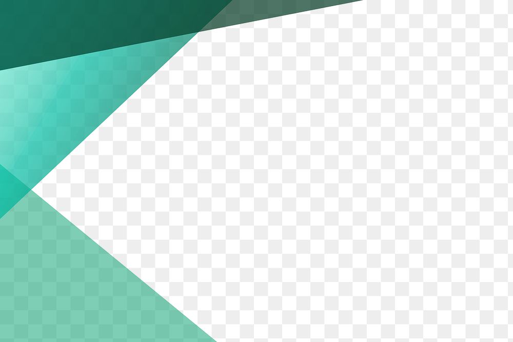 Green border transparent background png for corporate business