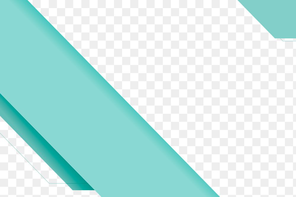 Turquoise geometric frame transparent background png 