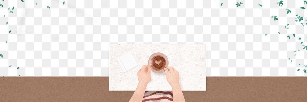 Coffee lover leaves  png frame