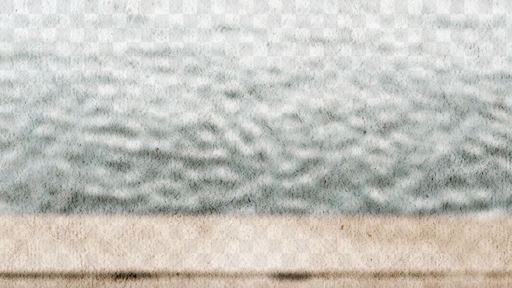 Aesthetic water texture transparent background png with grain effect