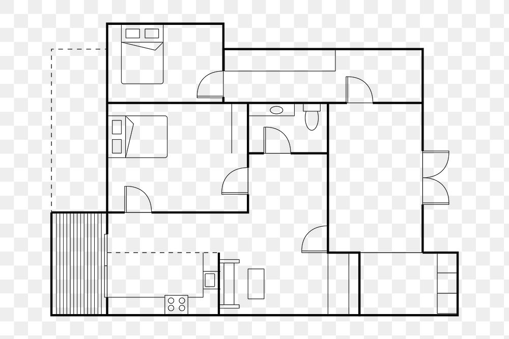 Png floor plan layout blueprint  transparent