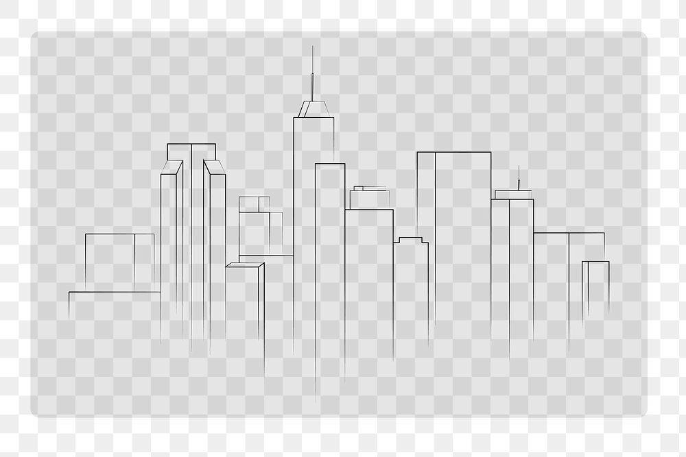Png city skyline sketch transparent