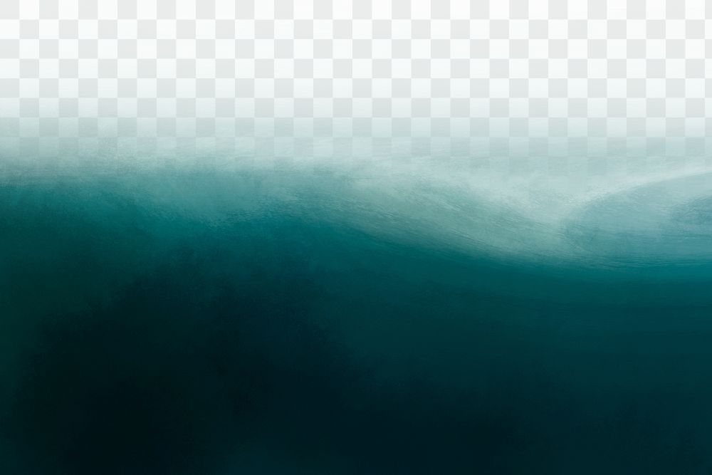 Ocean png watercolor border transparent background
