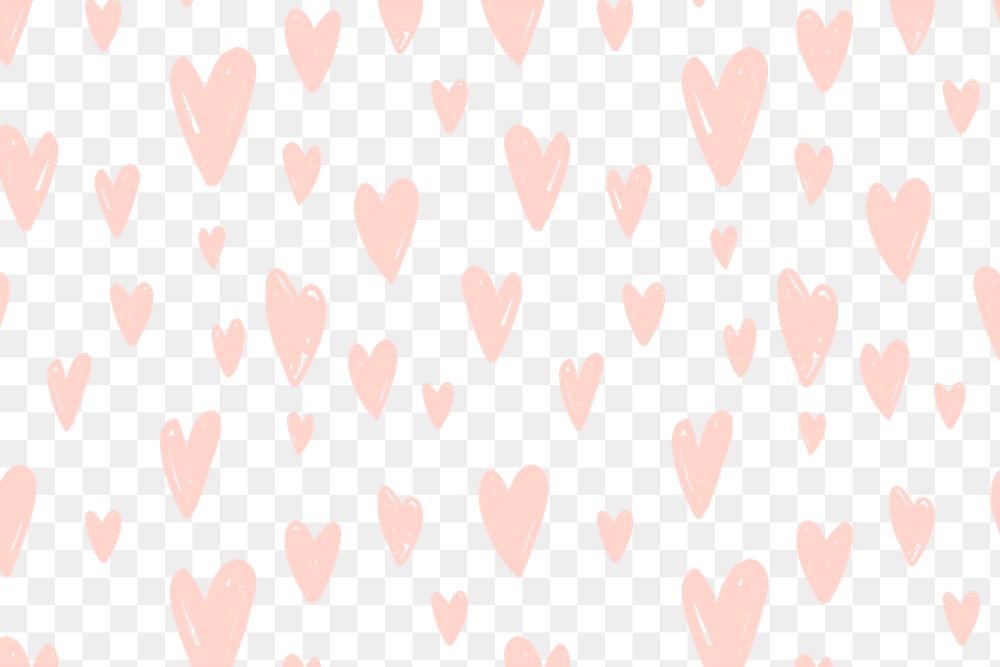 Background png with cute heart pattern 