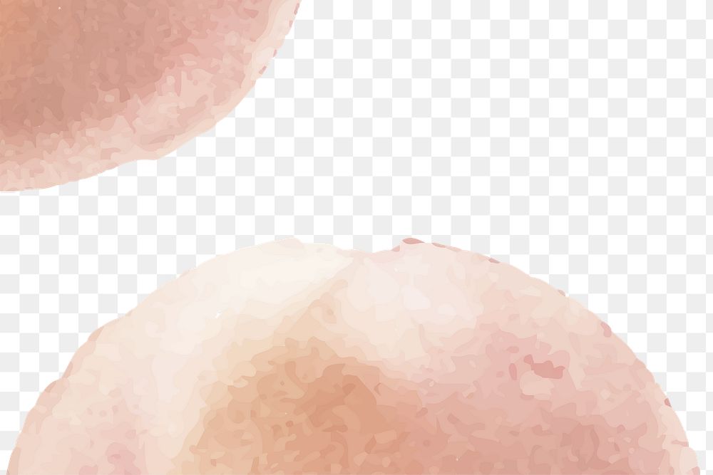 Background png of nude pink watercolor stains in pastel